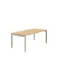 Schreibtisch Serie E1 höhenverstellbar, Dekor Ahorn, Gestell Silber, Maß: 62-85 h. x 80 t. x 180 br. cm