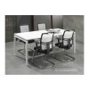 Schreibtisch Serie E1 höhenverstellbar, Dekor Eiche Rustikal, Gestell Silber, Maß: 62-85 h. x 100 t. x 200 br. cm