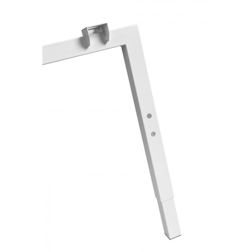 Schreibtisch Serie E1 höhenverstellbar, Dekor Eiche Rustikal, Gestell Silber, Maß: 62-85 h. x 60 t. x 120 br. cm