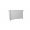 Rolladenschrank 2 Ordnerhöhen, 120 cm Breit Weiss/ Silber