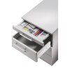 Rollcontainer mit 3 Schubladen + 1 Utensielienschublade, 58 cm Tief Grau/ Grau