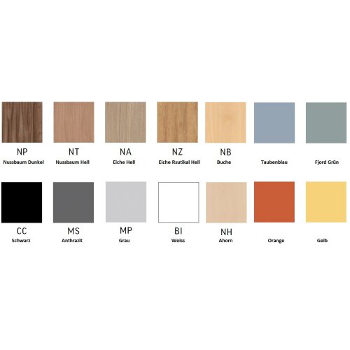 Orgatower 80 cm tief,  Dekor AnthrazitAnstellseite: links