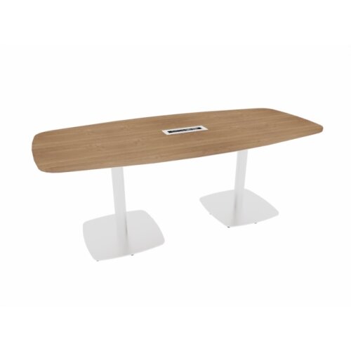 Besprechungstisch gerundet 200 cm, Fuss eckig gerundet