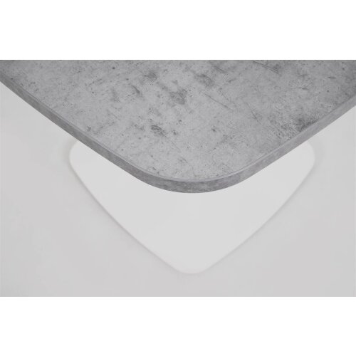 Besprechungstisch gerundet 220 cm, Fuss eckig gerundet, Dekor Nussbaum Dunkel, Gestell Schwarz, Maß: 74 cm h. x 220 br. x 110 t. cm