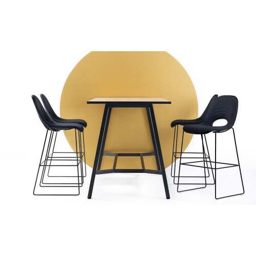 Hoher Besprechungstisch, A-Fuss Gestell, Dekor Weiss, Gestell Weiss, Maß: 106 cm h. x 200 br. x 100 t. cm