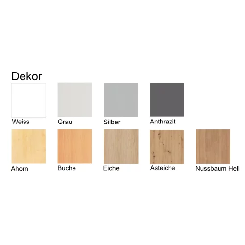 Schiebetürenschrank in 2 Ordnerhöhen, 120 cm breit 74,8 cm Hoch Grau/ Grau