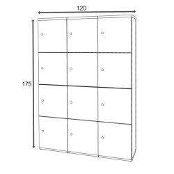 Schliessfachschrank 3 Abteile, 4 Fächer...