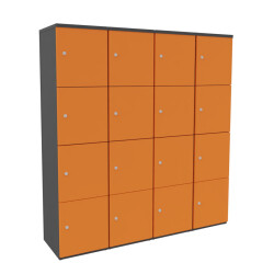 Schliessfachschrank Holz 4 Abteile, 4 Fächer...