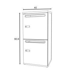 Schliessfachschrank 1 Abteil, 2 Fächer...