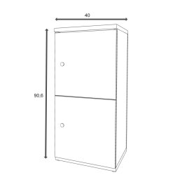 Schliessfachschrank 1 Abteil, 2 Fächer...