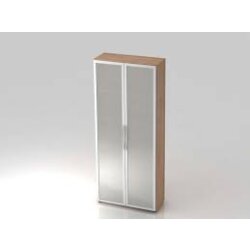 Glastürenschrank 5 Ordnerhöhen, 34,6 cm Tief...