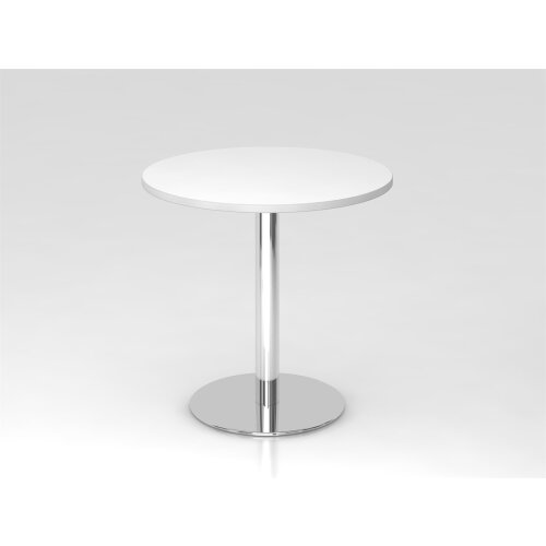 Besprechungstisch rund 80 cm Rundfuss silber oder chrom
