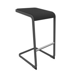 Design Barhocker Gestell: Anthrazit, Bezug: Stoff Schwarz