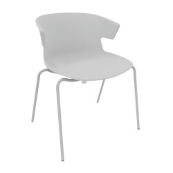 Design Besucherstuhl, Vierfussgestell: Chrom,...