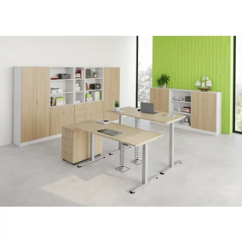 Elektrisch höhenverstellbarer Schreibtisch mit Memoryschalter 120 x 80 cm