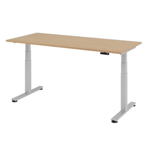 Elektrisch höhenverstellbarer Schreibtisch mit Memoryschalter 180 x 80 cm