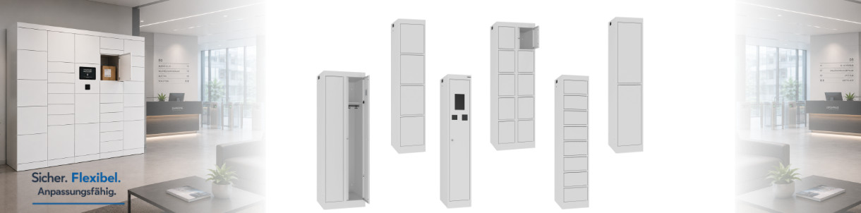 Smart Locker – weiße und graue Variante im Vergleich