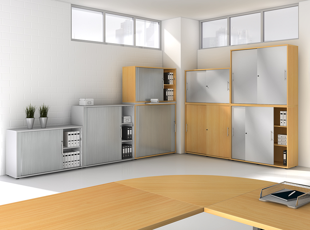 Aktenschrank 3 Ordnerhöhen, 80 cm Breit 114,4 cm Hoch - bueromoebel